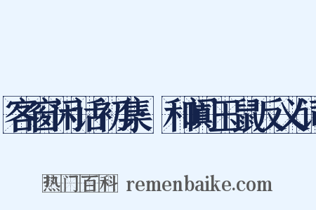 客窗闲话初集·和阗玉鼠反义词是什么意思的图片